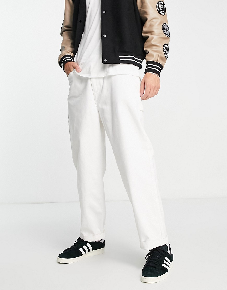 Volcom Kraftsman trousers in cream-White
