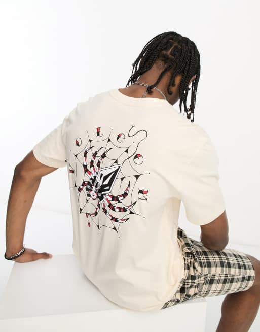 Volcom - Lintell - T-shirt imprimé au dos - Crème