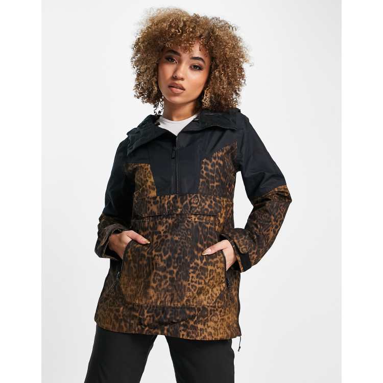 Volcom Mirror pullover ski jacket in leopard | ASOS