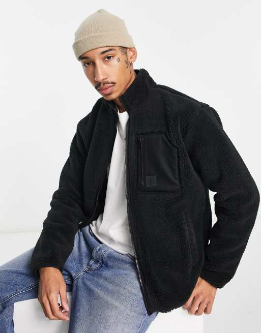 Volcom - Muzzer Fuzzar - Pile nero con zip 