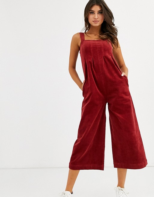 Volcom Oh My Cord jumpsuit in rust