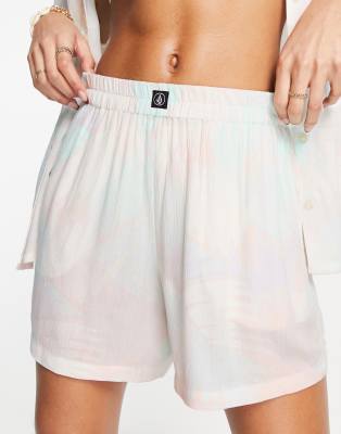 Volcom - Palmy Nites - Shorts in Melone, Kombiteil-Bunt