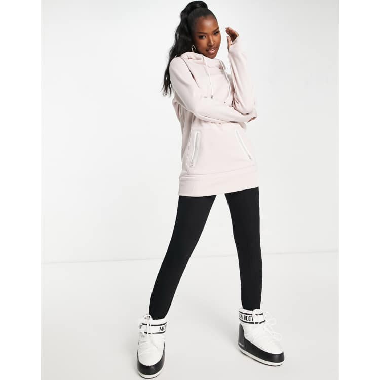 Volcom polartec hoodie on pink ASOS