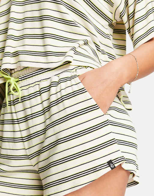 Volcom – Popztone – Shorts mit Kordelzug und mehrfarbigem Streifenmuster, Kombiteil , 4 von 4