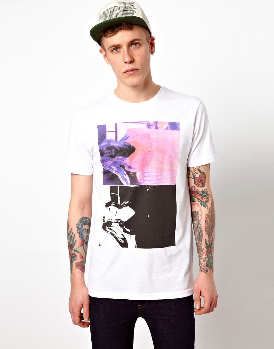 Volcom - Serie Featured Artist - Kim Gordon - T-shirt con ragazza in negativo-Bianco