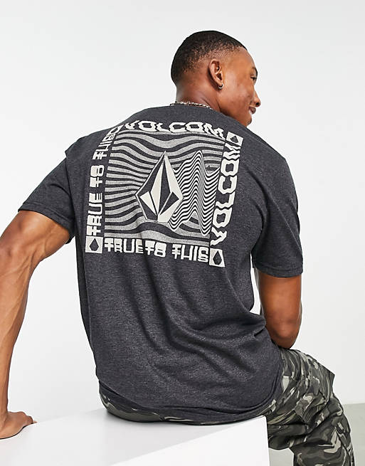 Volcom – Sliter – Svart urtvättad t-shirt 