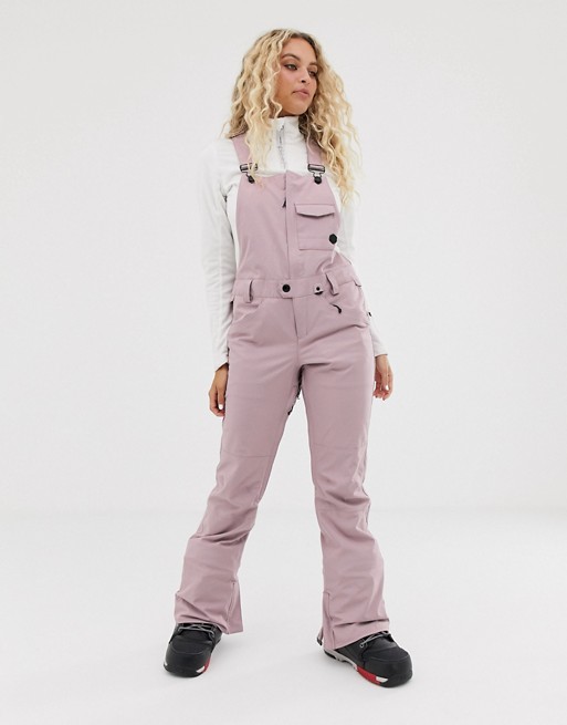 Volcom Snow Swift bib overall pant in lilac