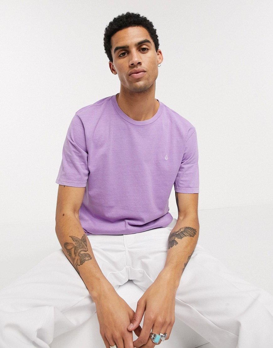 Volcom – Solid Stone EMB – Lavendelfärgad t-shirt med kort ärm-Lila