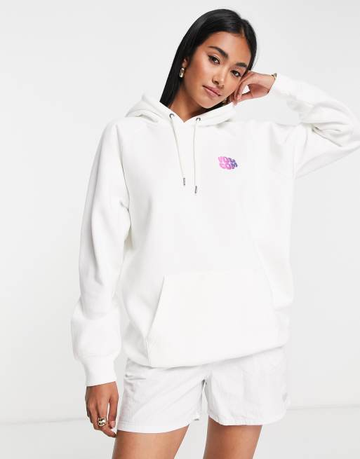Volcom – Star Shields – Boyfriend-Kapuzenpullover in Weiß 