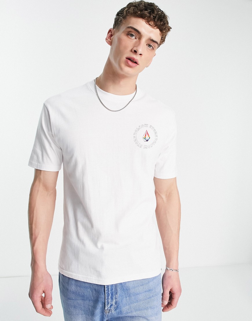 Star Shields - T-Shirt bianca con stampa sul retro-Bianco - Volcom T-shirt donna  - immagine1