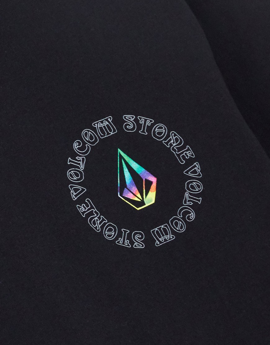 Star Shields - T-shirt nera con stampa sul retro-Nero - Volcom T-shirt donna  - immagine2