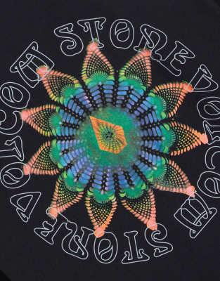 Star Shields - T-shirt nera con stampa sul retro-Nero - Volcom T-shirt donna  - immagine1