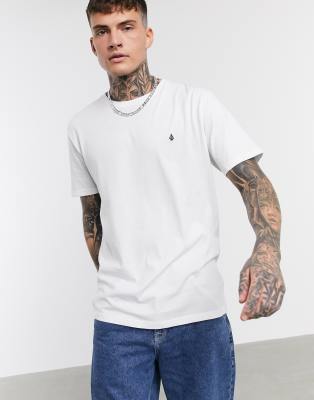 Volcom Stone Blanks small logo t-shirt in white