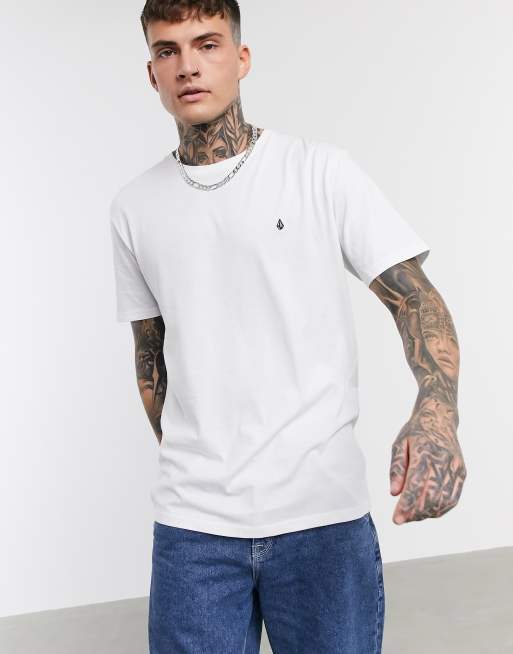 Volcom Stone small t-shirt in white |