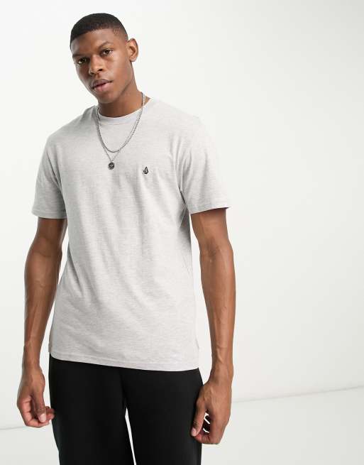 Volcom - Stone Blanks - T-shirt met klein logo in grijs 