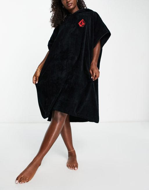 Volcom - Surf Vitals - Sort håndklæde-poncho