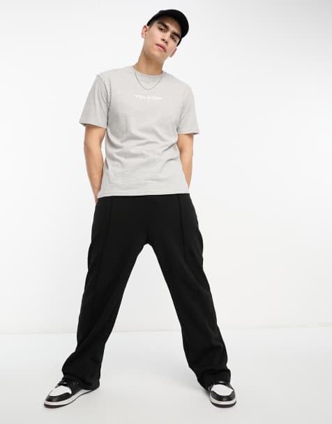 Volcom - T-shirt grigia con logo centrale - view 1