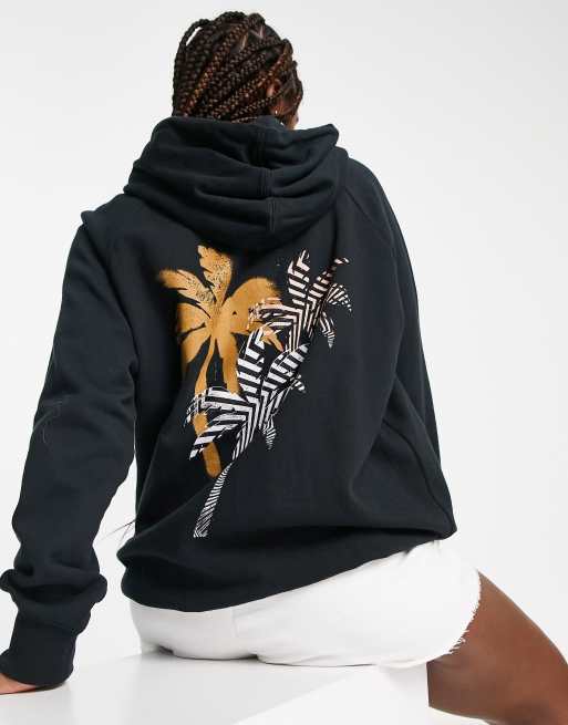 Volcom - Truly Stoked - Sort boyfriend-hættetrøje 