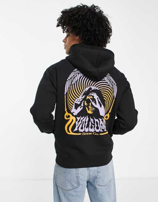 Volcom Watanite back print hoodie in black | ASOS