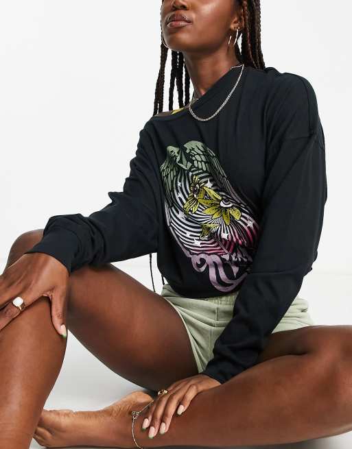Volcom Werking Double T shirt met lange mouwen in zwart