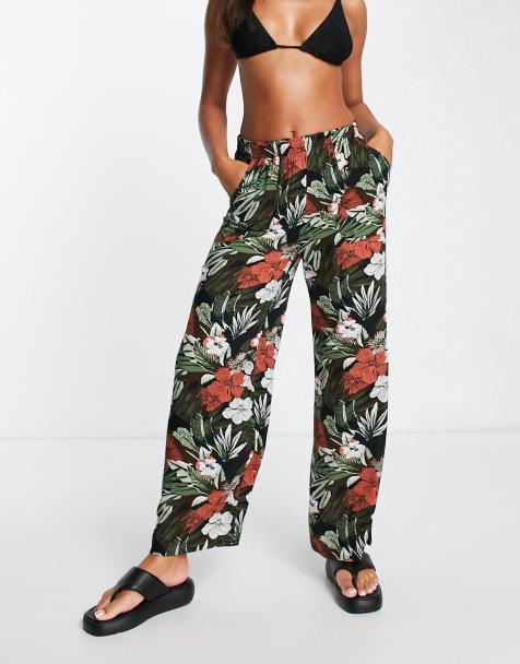 Volcom X Co Co oversized beach trouser in tropical print 