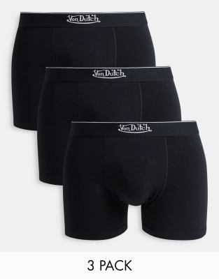 Von Dutch Von Dutch 3 pack boxers in black