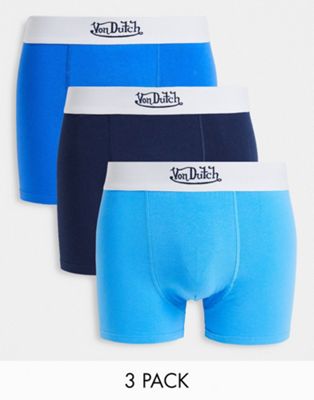 Von Dutch 3 pack boxers in blue