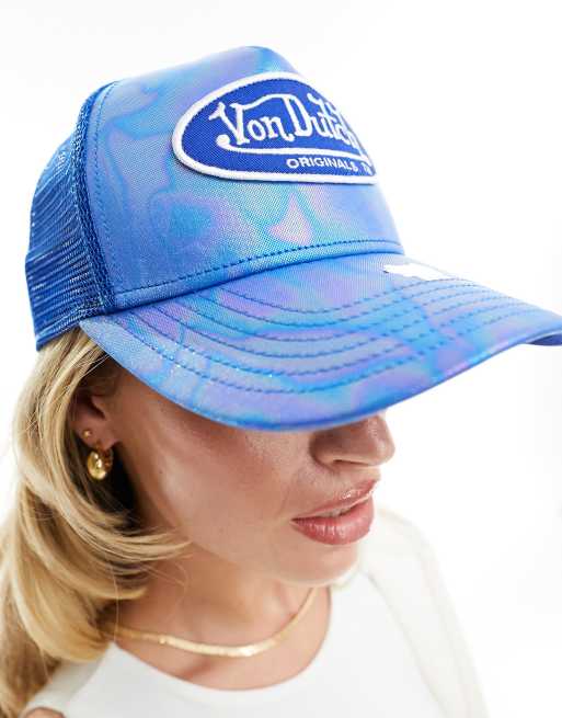 Von Dutch adelaide trucker cap in blue metallic