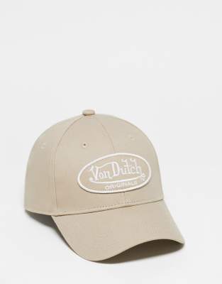 Von Dutch baseball cap in beige