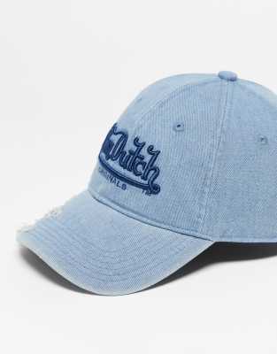 Von Dutch Baseballkappe – 100% Baumwolle, Denim-Look, Verstellbar (55,5–60 Cm), Mit Schweißschutzband