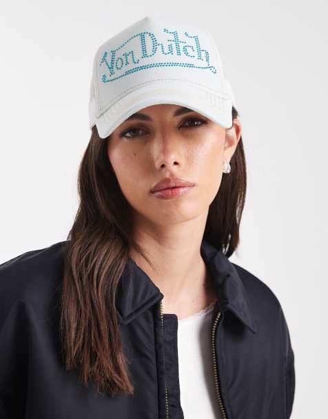 Von Dutch bling trucker cap in denim blue - view 1