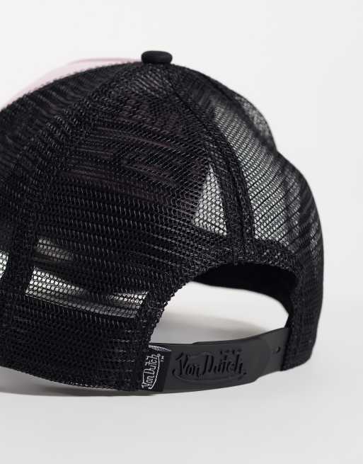Von Dutch bling trucker cap in pink and black, 3 of 3