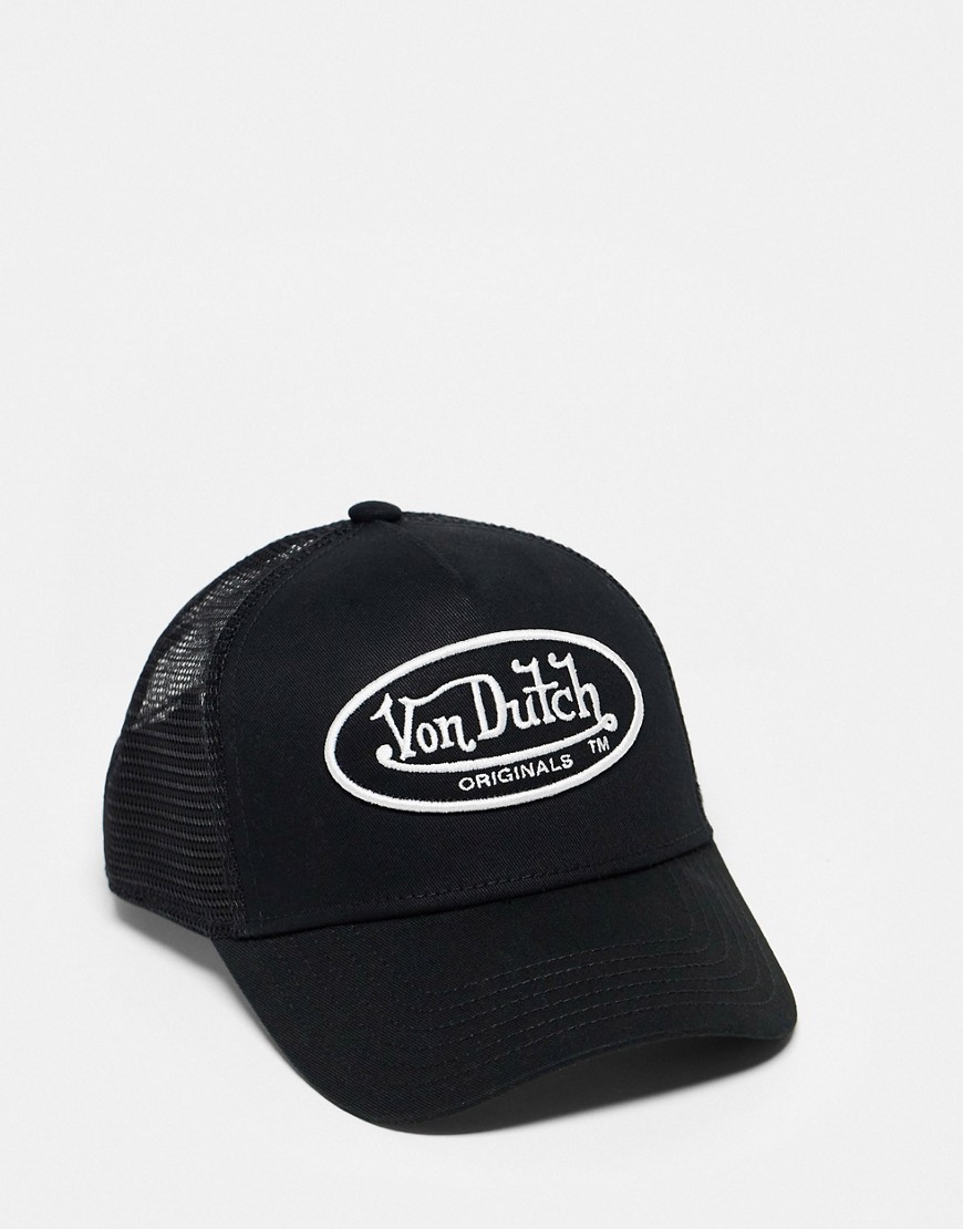 Von Dutch boston trucker cap in black