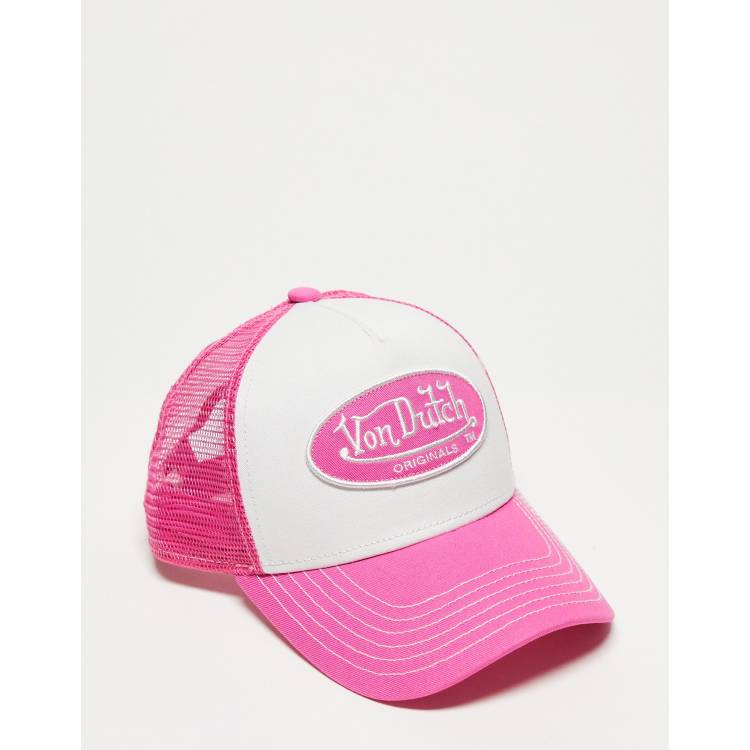 Pink and hot sale white hat