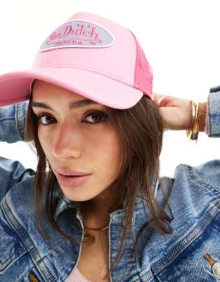 Von Dutch Trucker-Kappe CAFE – Verstellbar, Grau/Schwarz, Mit Logo, Für Damen & Herren