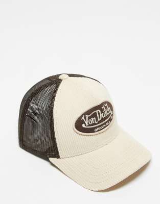 Von Dutch - Boston - Trucker-Kappe in Stein-Neutral