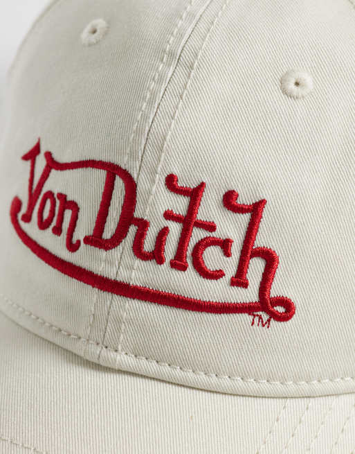 Von Dutch bow cap in ivory and rasberry, 2 of 3