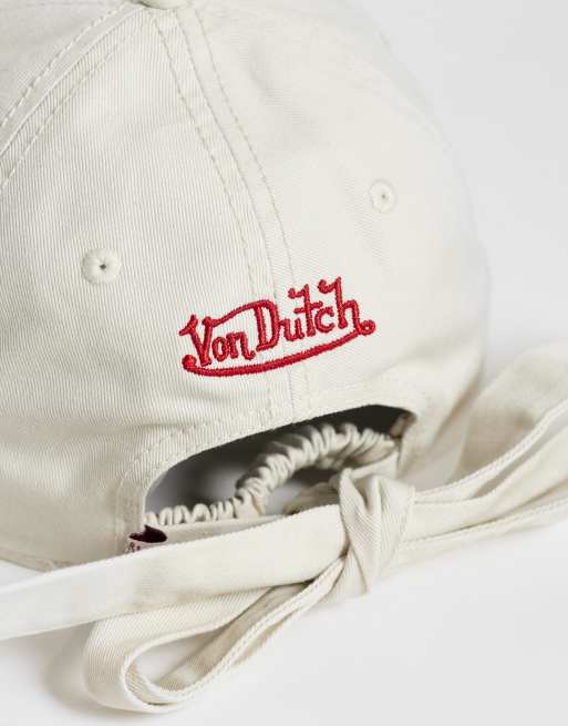 Von Dutch bow cap in ivory and rasberry, 3 of 3