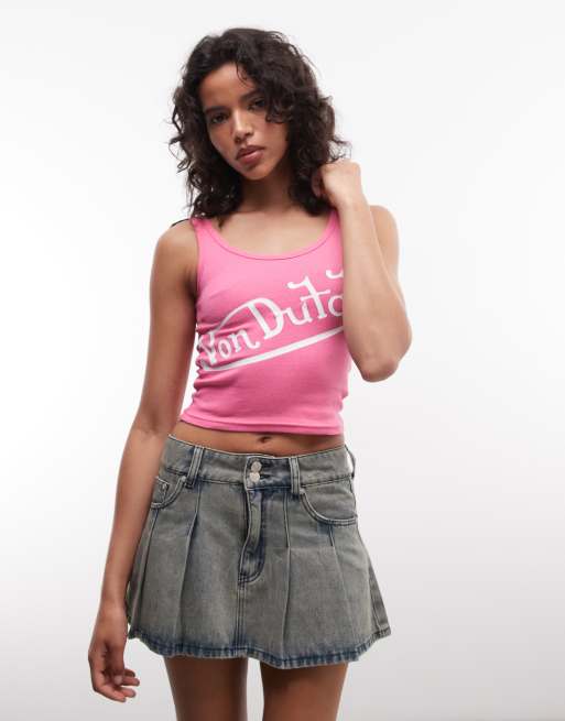 Von Dutch - Canotta rosa acceso con grafica sul davanti, 2 di 4