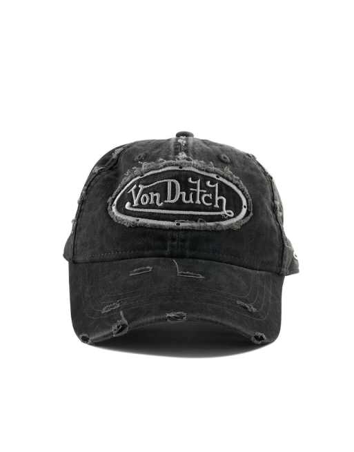 Von Dutch - Cappellino vintage nero invecchiato 