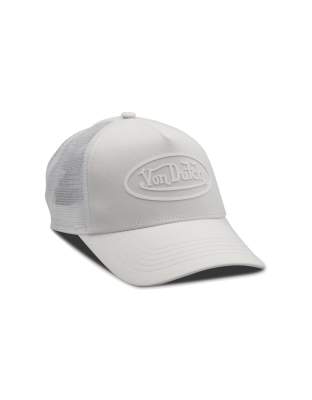 Von Dutch Clean Cut Trucker Cap In White
