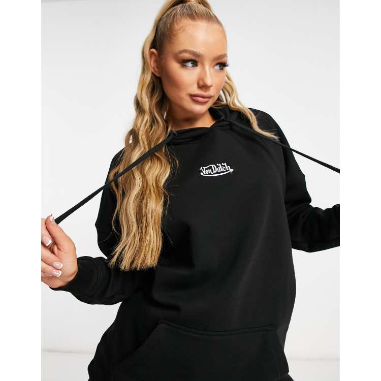 Von Dutch co ord oversized hoodie in black