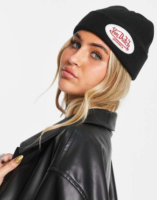 Von Dutch – Conny – Czarna czapka beanie typy fisherman, 4 z 4