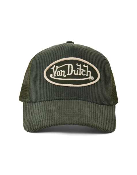 Von Dutch cordutch trucker cap in dark green - view 1