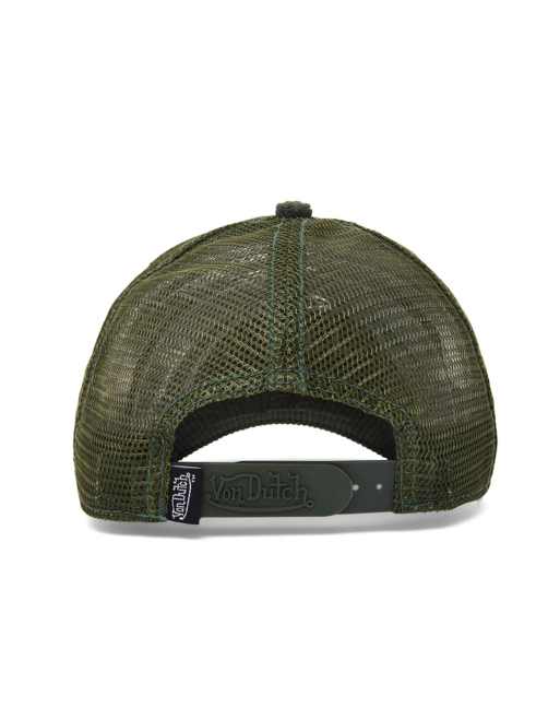 Von Dutch cordutch trucker cap in dark green, 3 of 3