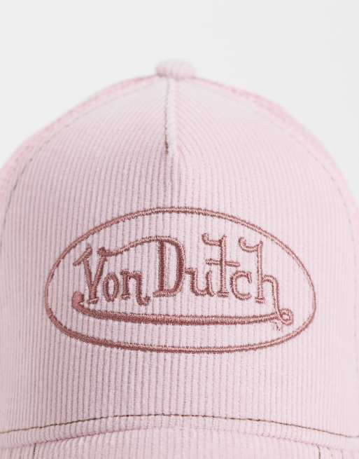 Von Dutch cordutch trucker in light pink, 2 of 3