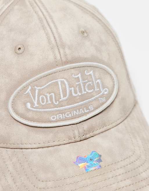 Von Dutch – DB Denever – Gewaschene Kappe in Beige , 2 von 3