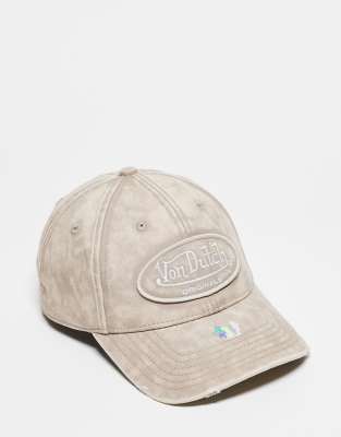 Von Dutch Von Dutch DB Denever washed cap in beige-Neutral