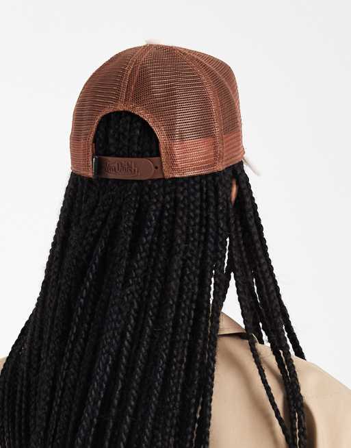 Von Dutch distressed trucker cap in peach, 2 of 3