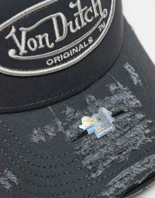 Von Dutch - Kiruna - Cappellino trucker grigio effetto invecchiato , 2 di 3